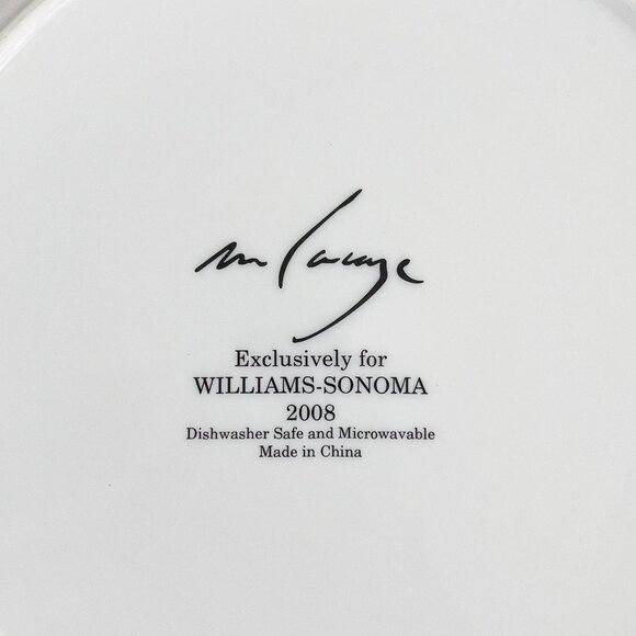 Williams-Sonoma La Mer Fish Porcelain Dinner Plate Brown Stripe Marc Lacaze 2008 - Picture 10 of 14